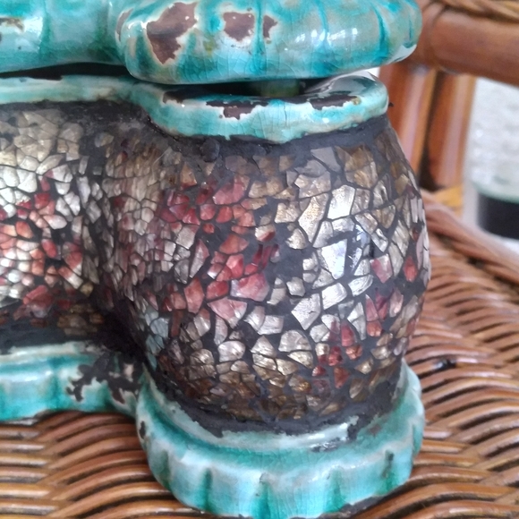 Decorative paisley shaped keepsake ceramic dish - Picture 6 of 13